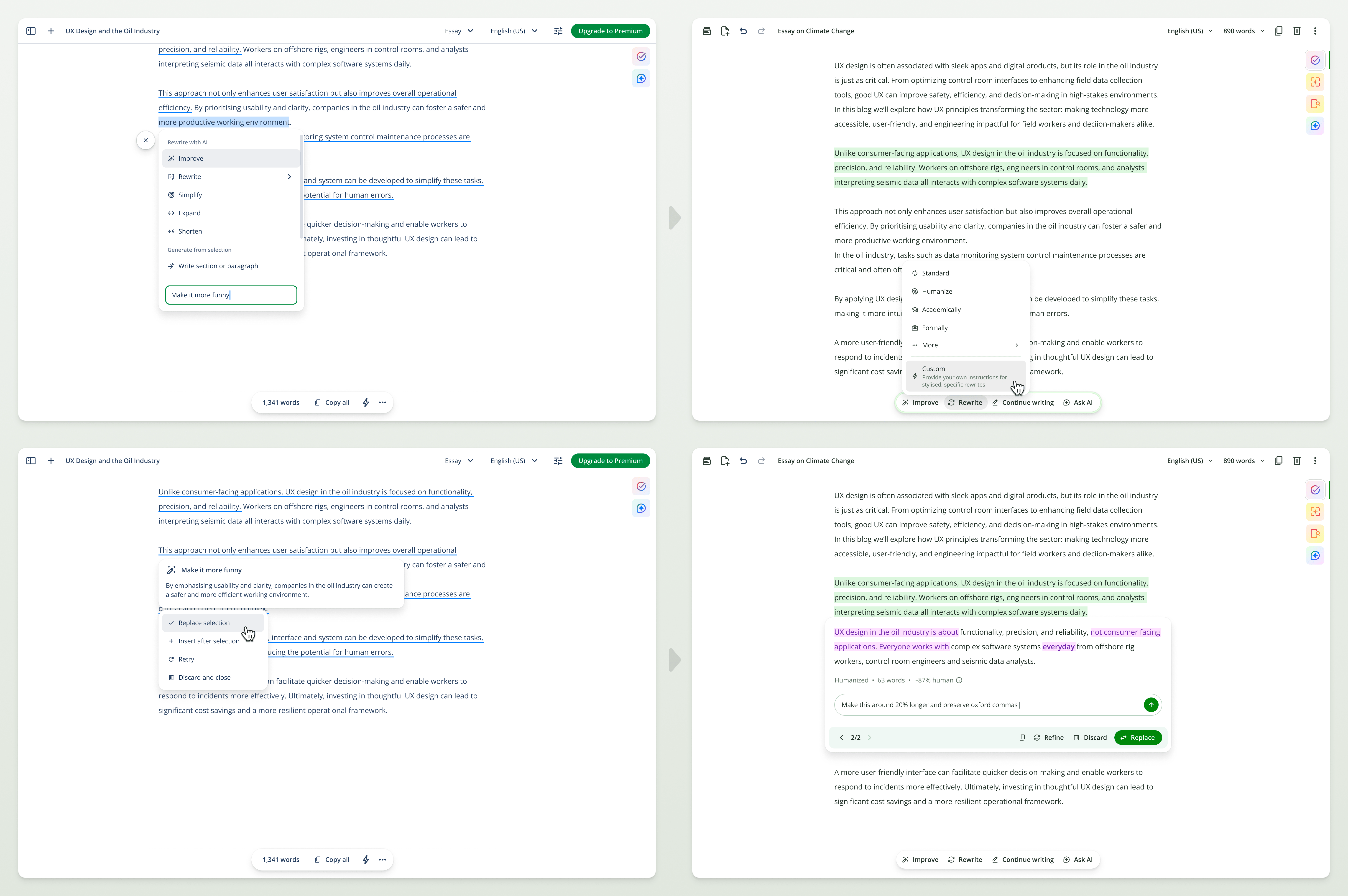 Evolution of the rewrite popover